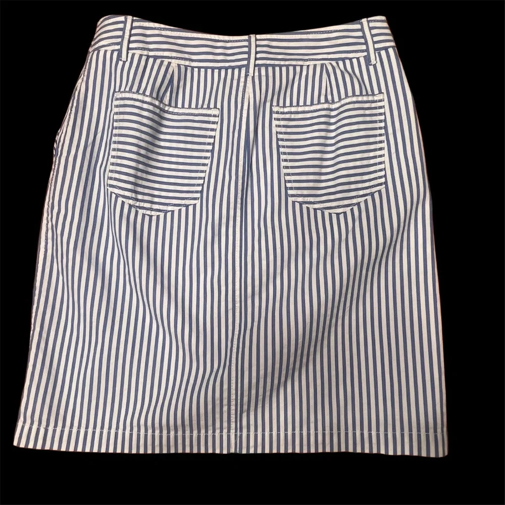 Talbots blue & white striped skirt Size 4P